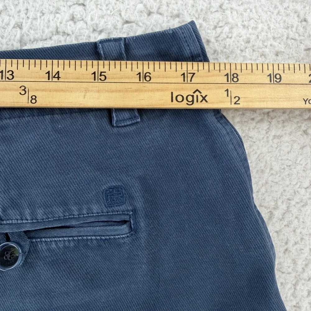 Tori Richard Shorts Mens 34 Blue Chino Stretch Flat Front 9 Inseam Casual Summer
